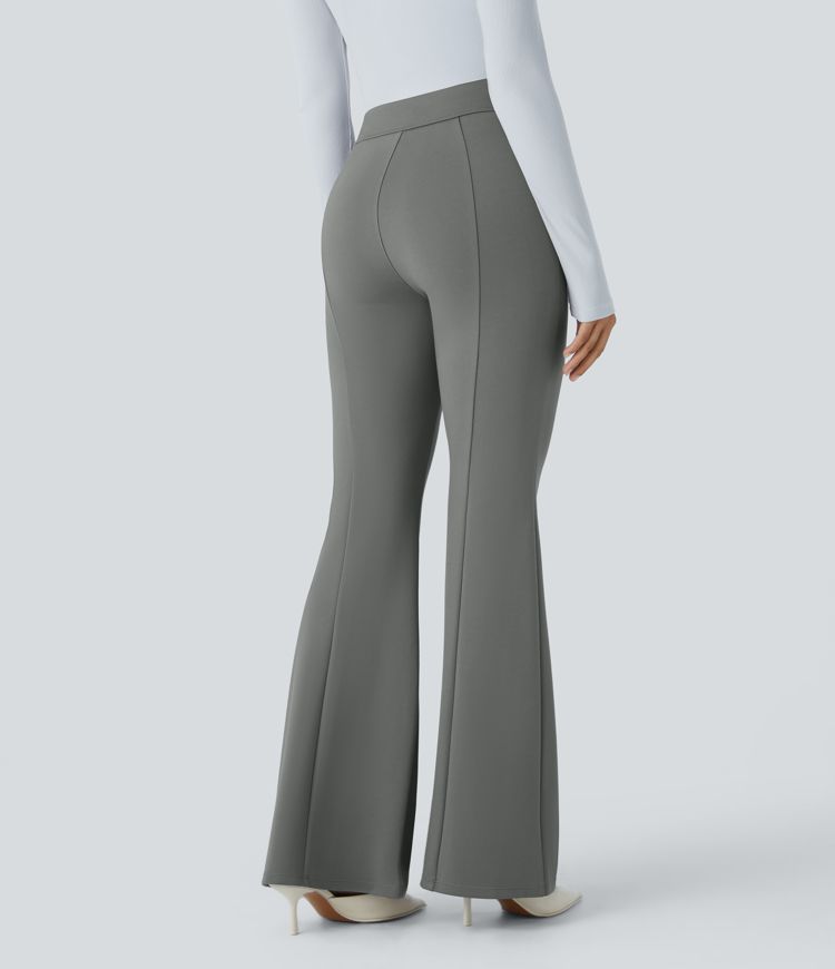 Halara Flex™ High Waisted Decorative Button Work Flare Trousers