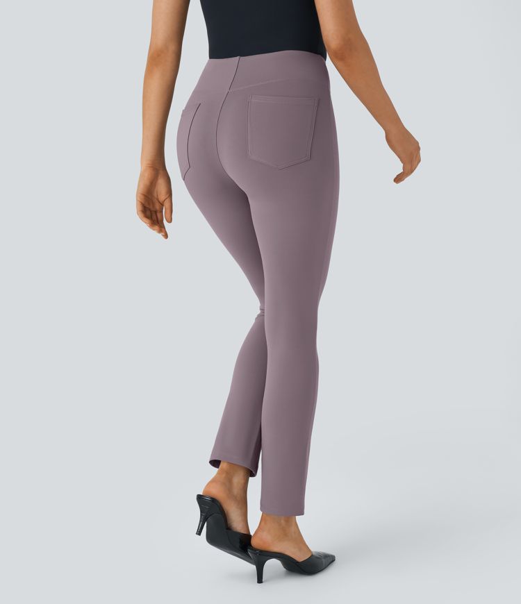 Pantalón Halara Flex™ oficina ajustado tiro alto bolsillo lateral posterior