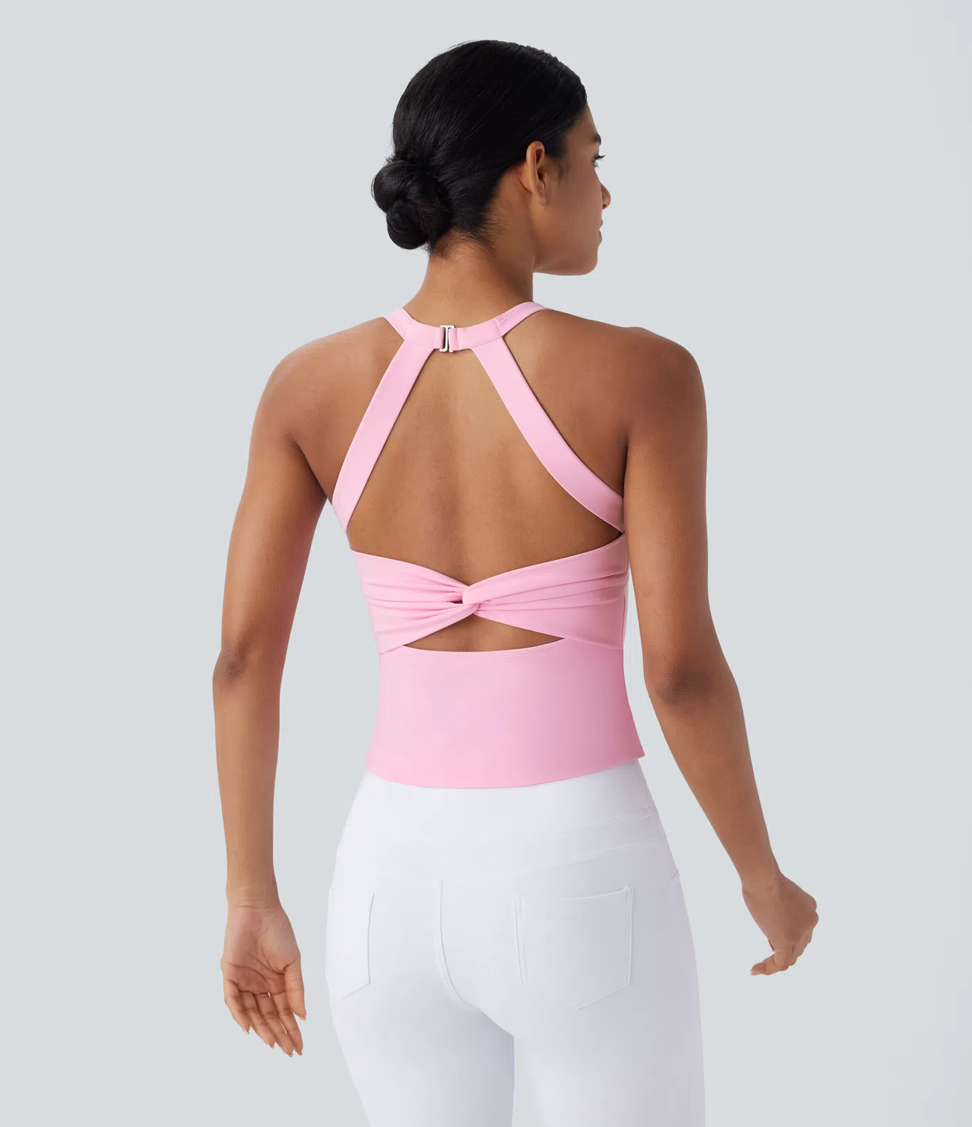 Softlyzero™ Plush rückenfreies, ausgeschnittenes, gedrehtes Yoga-Tanktop