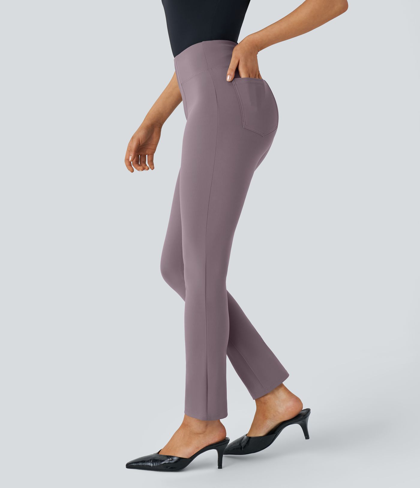 Pantalón Halara Flex™ oficina ajustado tiro alto bolsillo lateral posterior