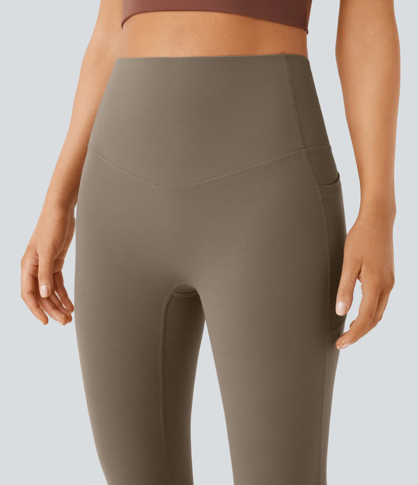Halara UltraSculpt™ - Formende Bootcut-Yoga-Leggings mit hohem Bund, Seitentaschen und Bauchkontrolle