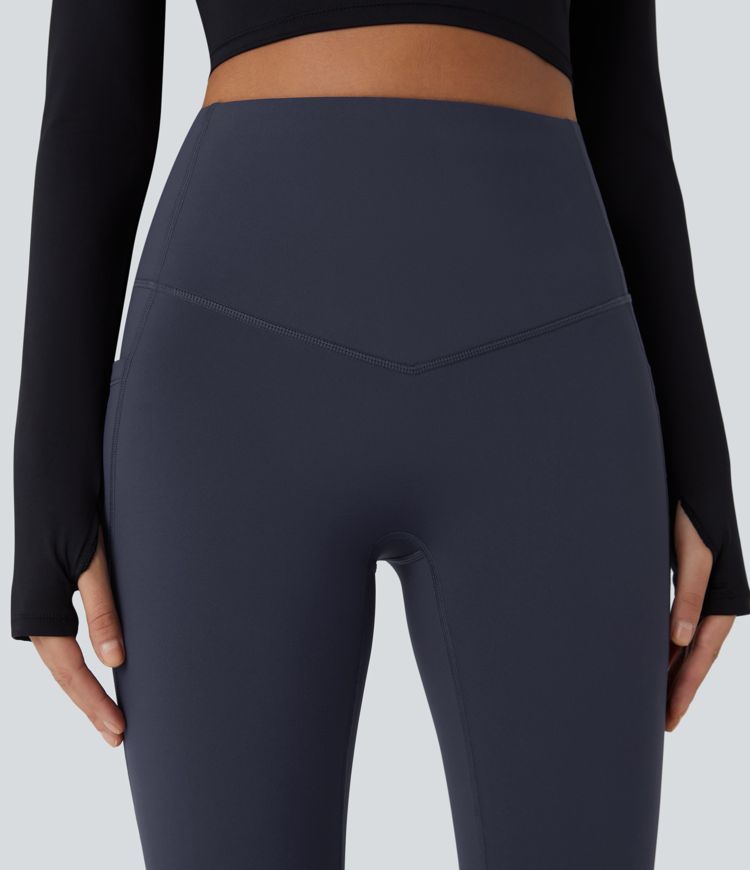 SoftlyZero™ Plush Thermal High Waisted Tummy Control Pocket Workout Leggings