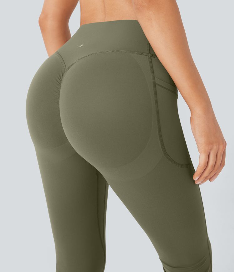 Halara UltraSculpt™ High Waisted Scrunch Butt Lifting Tummy Control Pocket Shaping Yoga Bootcut Leggings