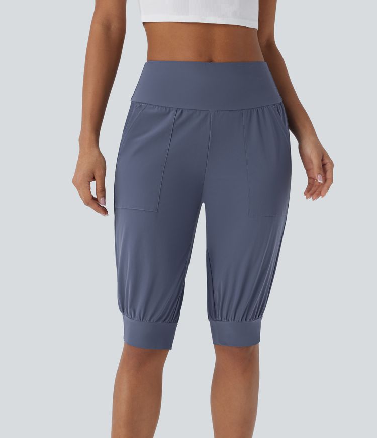 High Waisted Pocket Casual Shorts