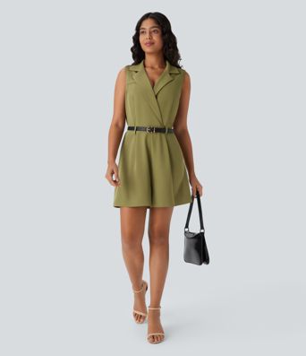 Hawaiir Gürtel-Arbeits-Blazer-Jumpsuit