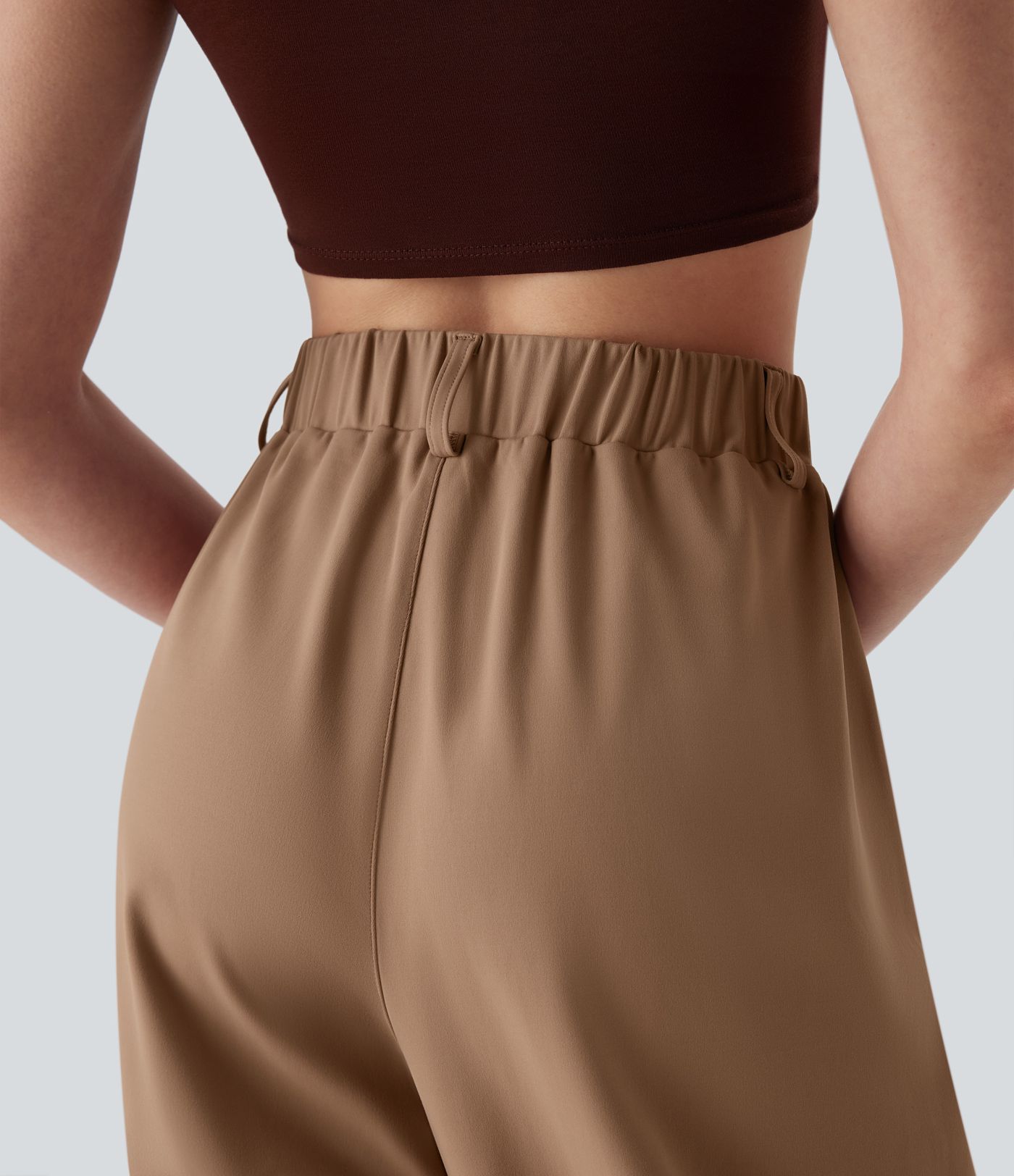 DayStretch High Waisted Tapered Casual Pedal Pusher Pants with Pockets