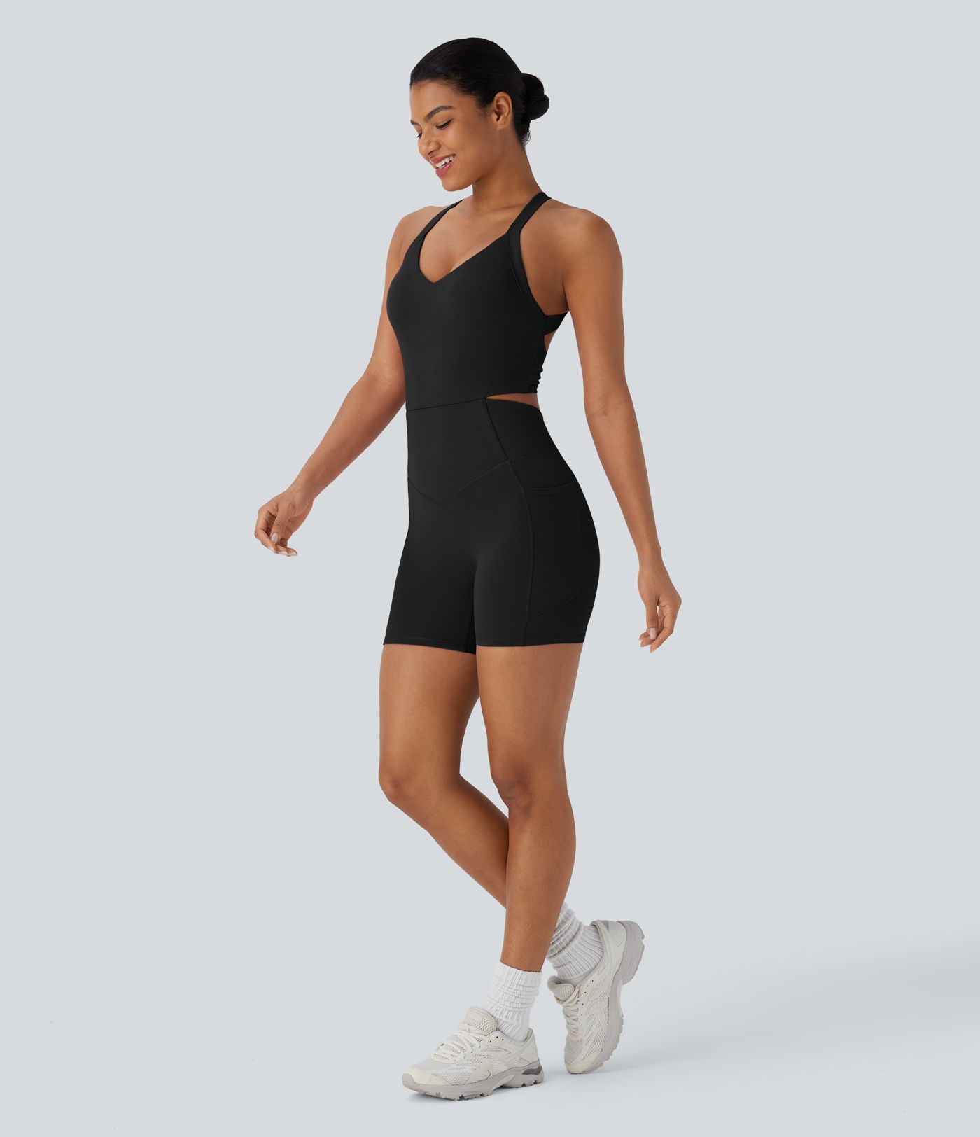 Halara UltraSculpt™ SoCinched Combinaison de Contrôle du Bentre avec Poches - Édition Facile