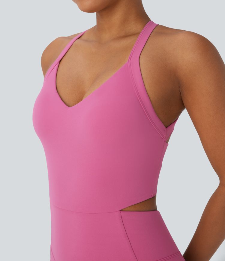 Halara UltraSculpt™ Tummy Control Training Romper with Pockets-Easy Peezy Edition