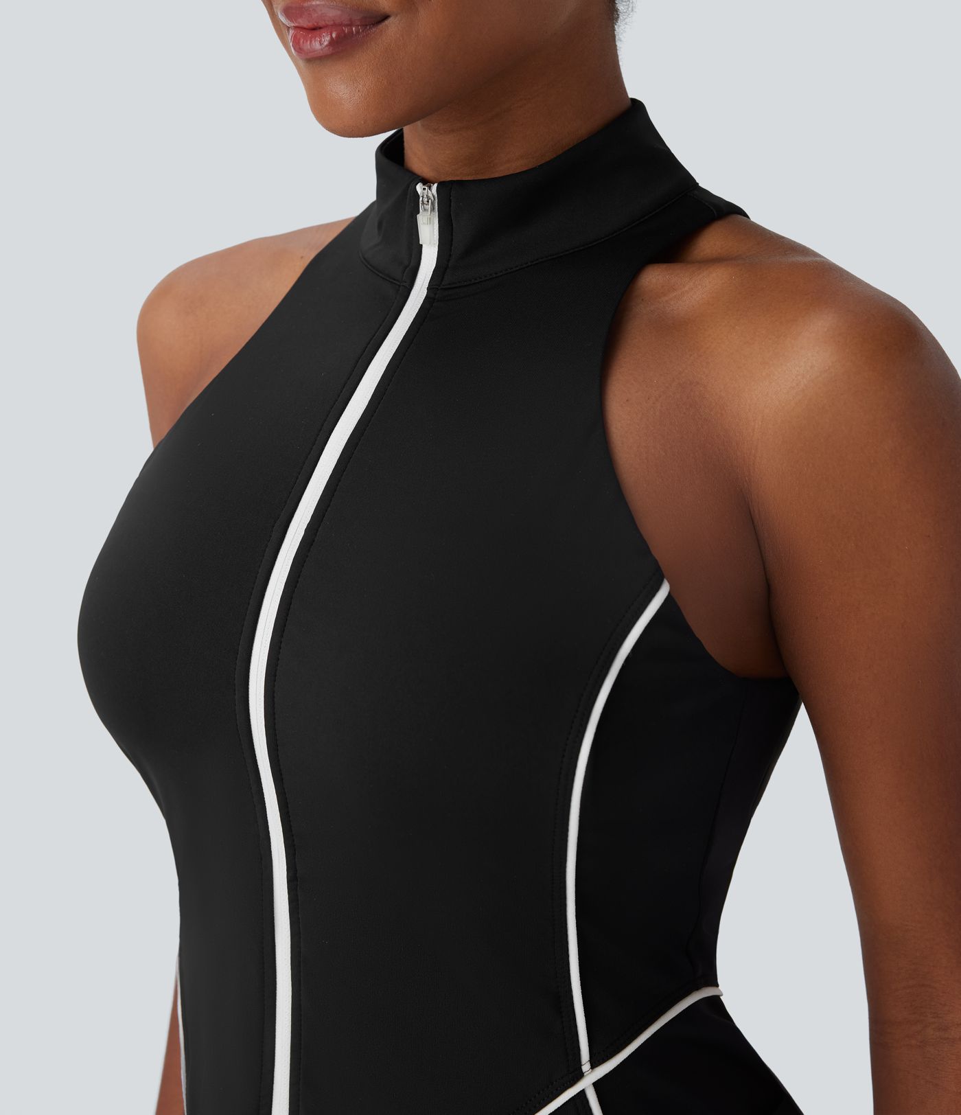 Robe golf active mini Softlyzero™ séchage rapide sans manches demi-zip avec poches latérales - Golf Tee