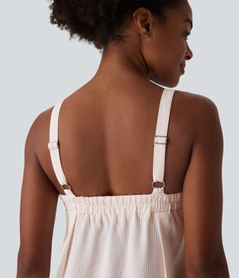 Striped Micro Mini Dress with Pockets