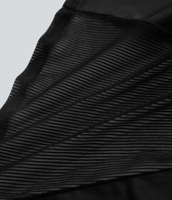Round Neck Short Sleeve Contrast Mesh Yoga Sports Top