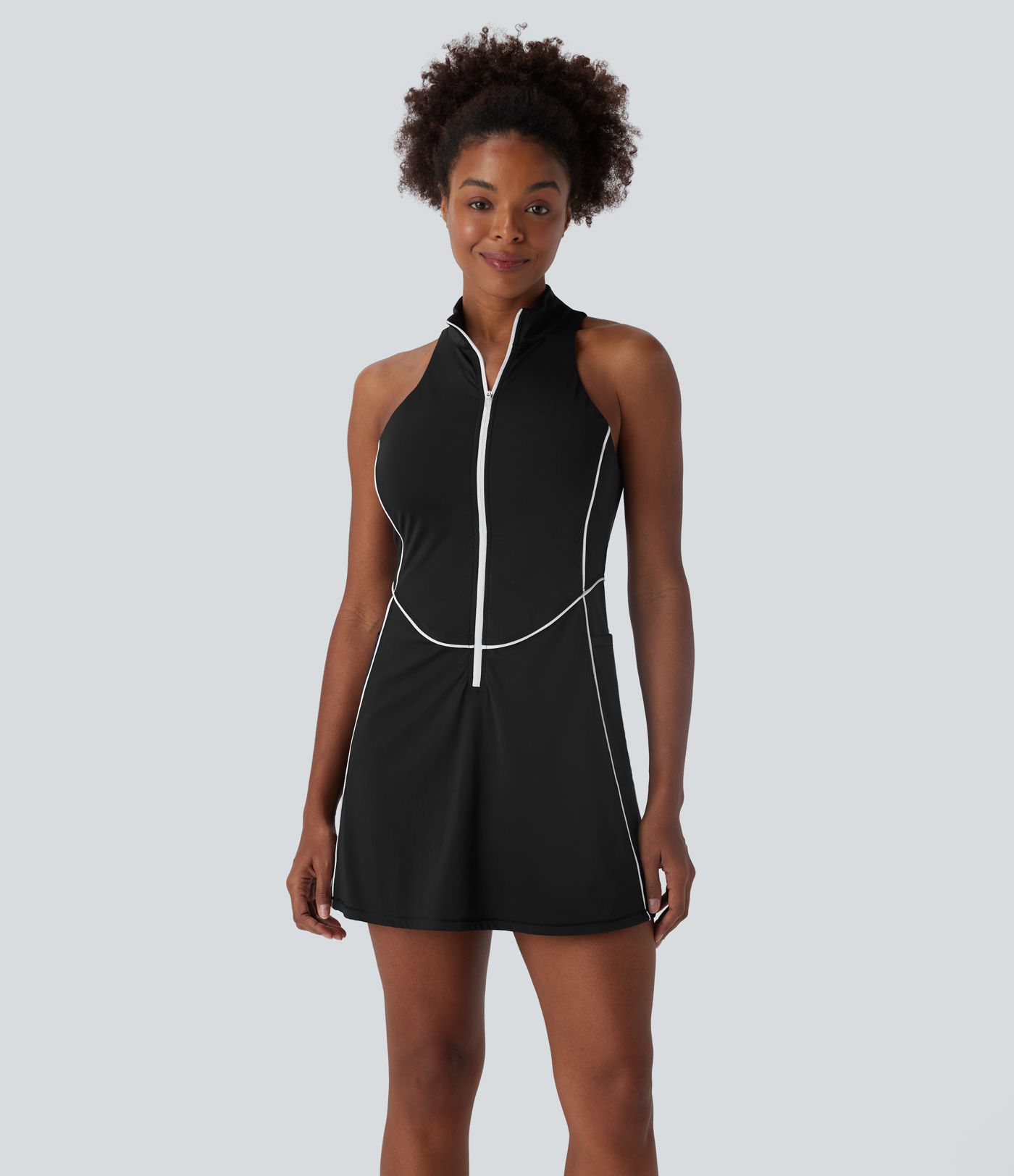 Robe golf active mini Softlyzero™ séchage rapide sans manches demi-zip avec poches latérales - Golf Tee