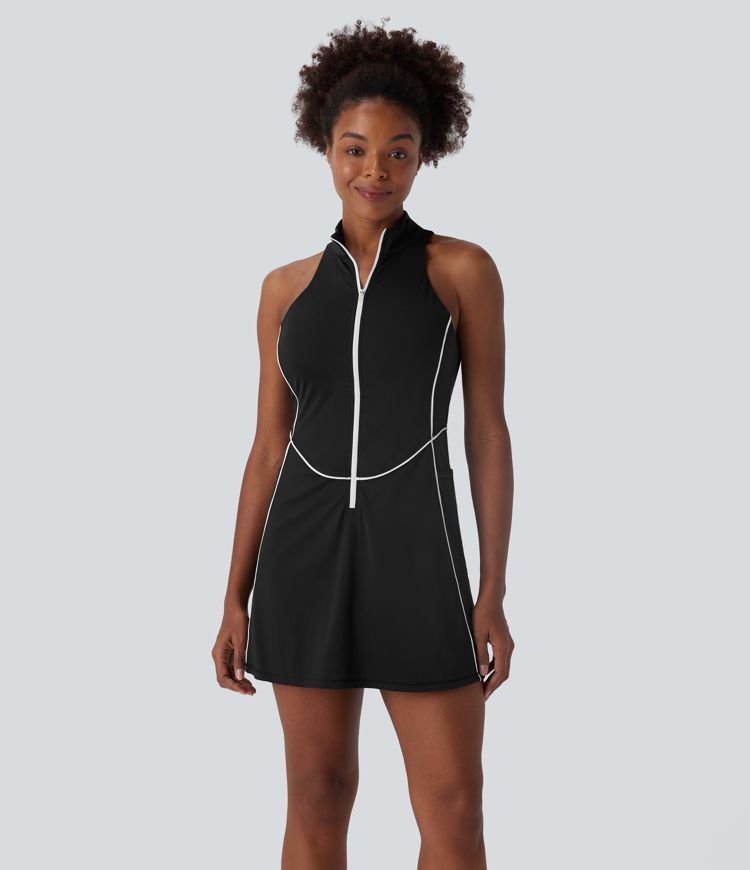 Robe golf active mini Softlyzero™ séchage rapide sans manches demi-zip avec poches latérales - Golf Tee