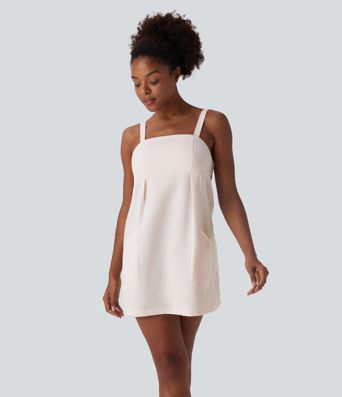 Striped Micro Mini Dress with Pockets