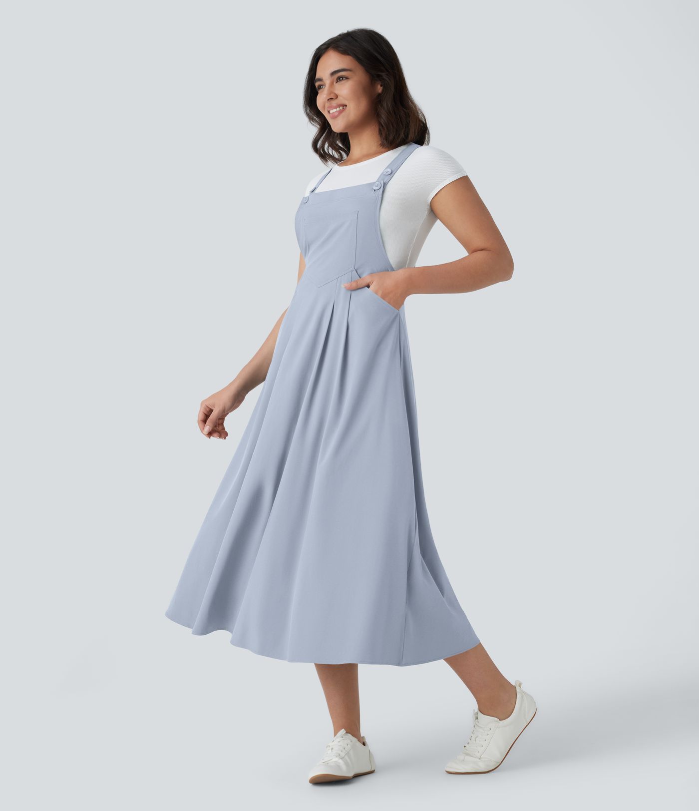 Breezeful™ Pockets Flowy Quick Dry Midi Casual Dress