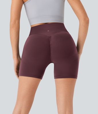 Halara UltraSculpt™ High Waisted Scrunch Butt Lifting Tummy Control Pocket Shaping Workout Biker Shorts 5''