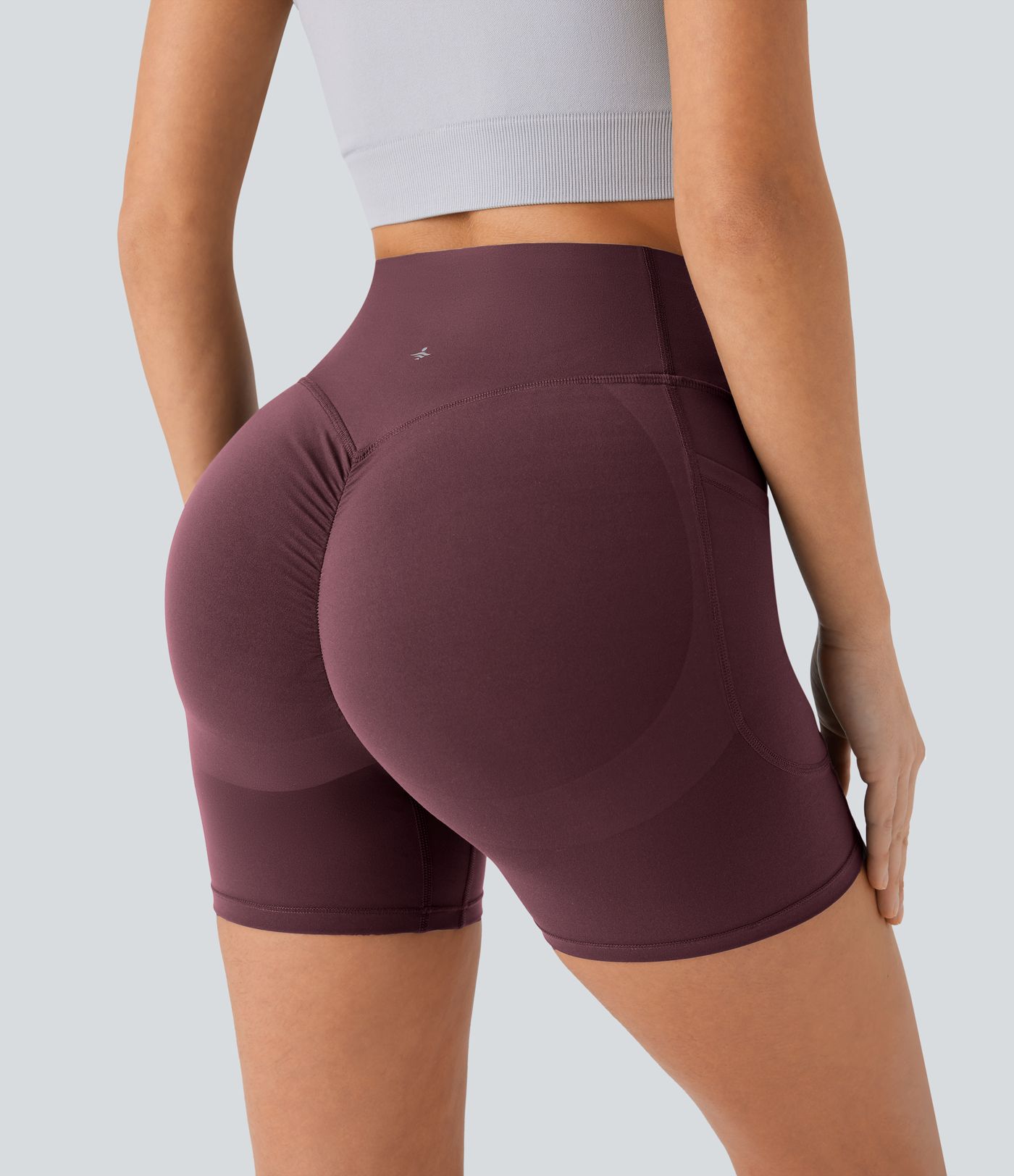 Halara UltraSculpt™ High Waisted Scrunch Butt Lifting Tummy Control Pocket Shaping Workout Biker Shorts 5''
