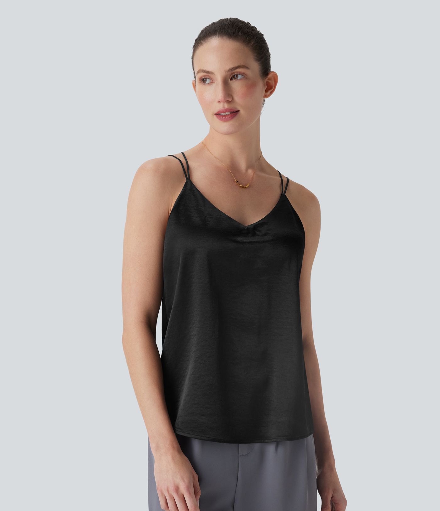 Satin Work Tank Top
