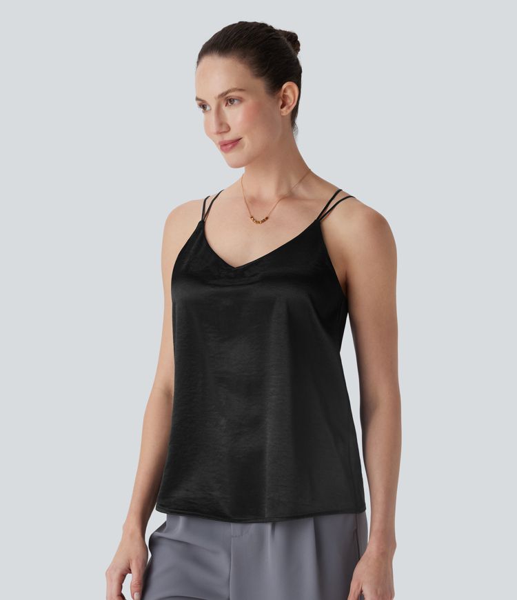Satin Work Tank Top