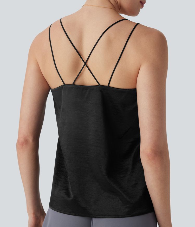 Satin Work Tank Top