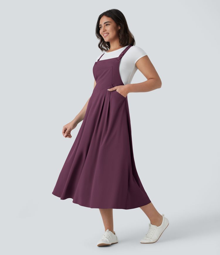 Breezeful™ Pockets Flowy Quick Dry Midi Casual Dress