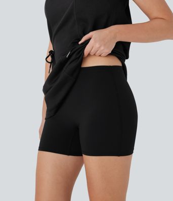 Sleeveless Drawstring 2 Piece Mini Golf Active Dress