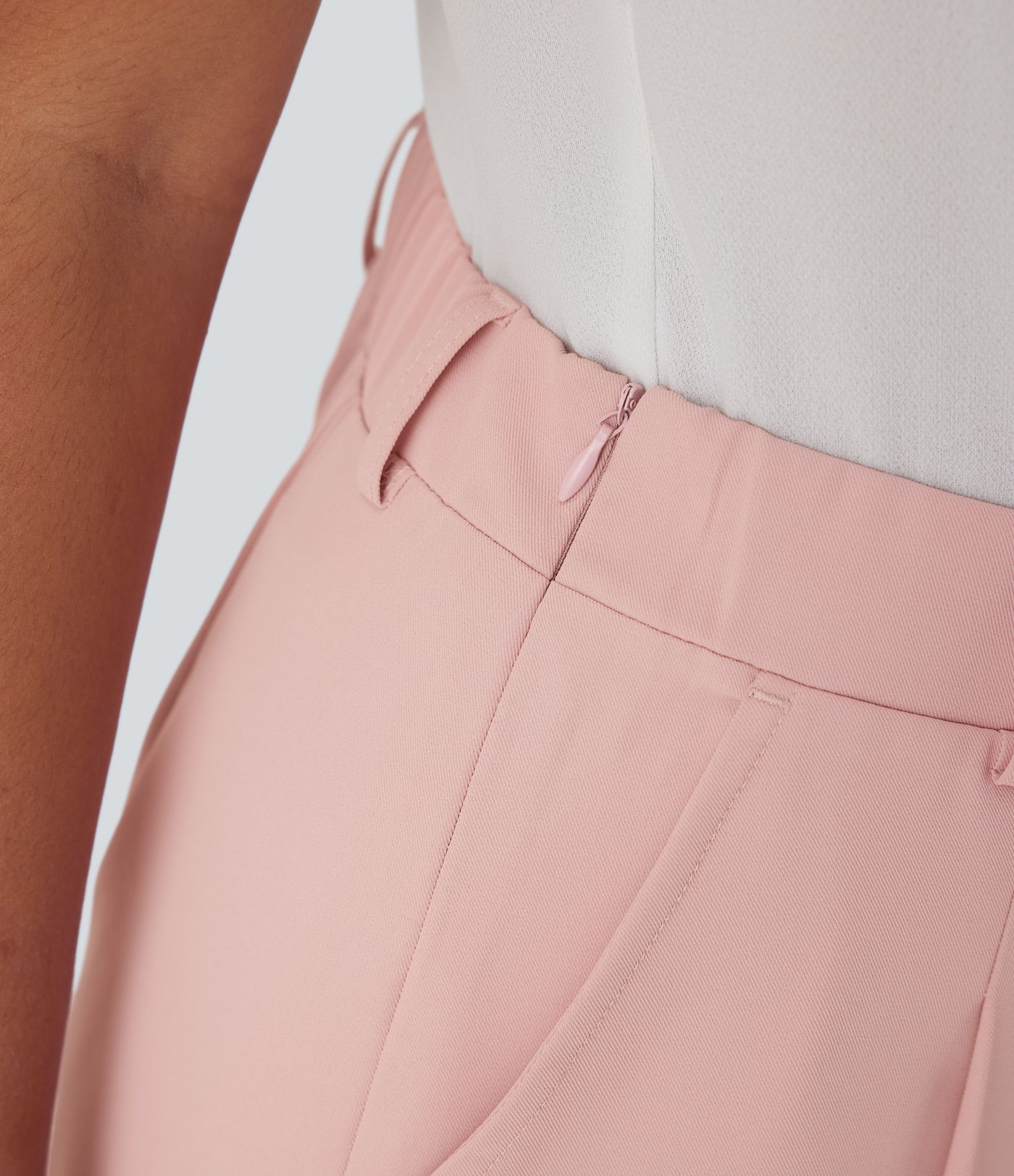 Halara Flex™ High Waisted Belted Wide Leg Cropped Work Pants with Pockets