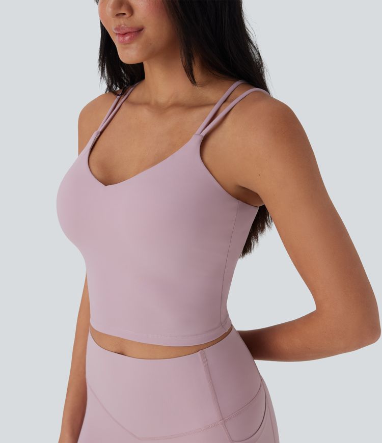 Halara UltraSculpt™ Cool Quick Dry Backless Cropped Yoga Tank Vest Top-UPF50+