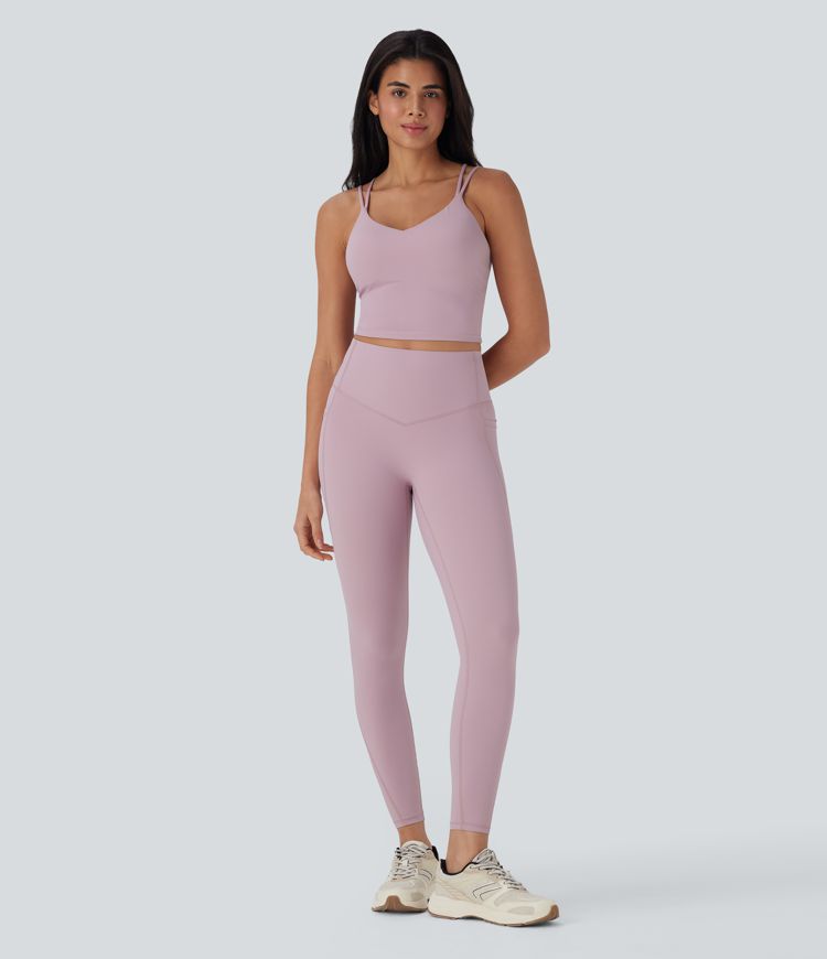 Halara UltraSculpt™ Cool Quick Dry Backless Cropped Yoga Tank Vest Top-UPF50+