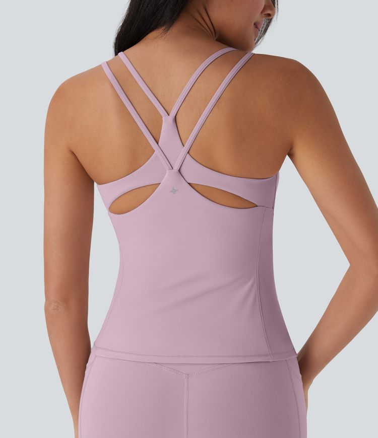 Halara UltraSculpt™ Cool Quick Dry Backless Molded Cups Yoga Cami Top-UPF50+