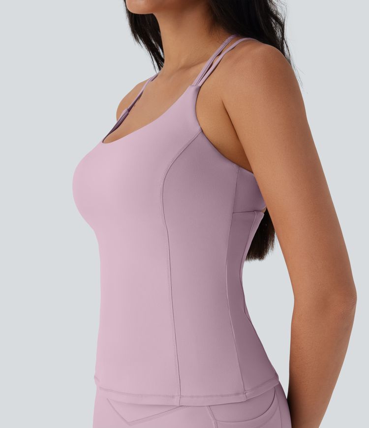 Halara UltraSculpt™ Cool Quick Dry Backless Molded Cups Yoga Cami Top-UPF50+