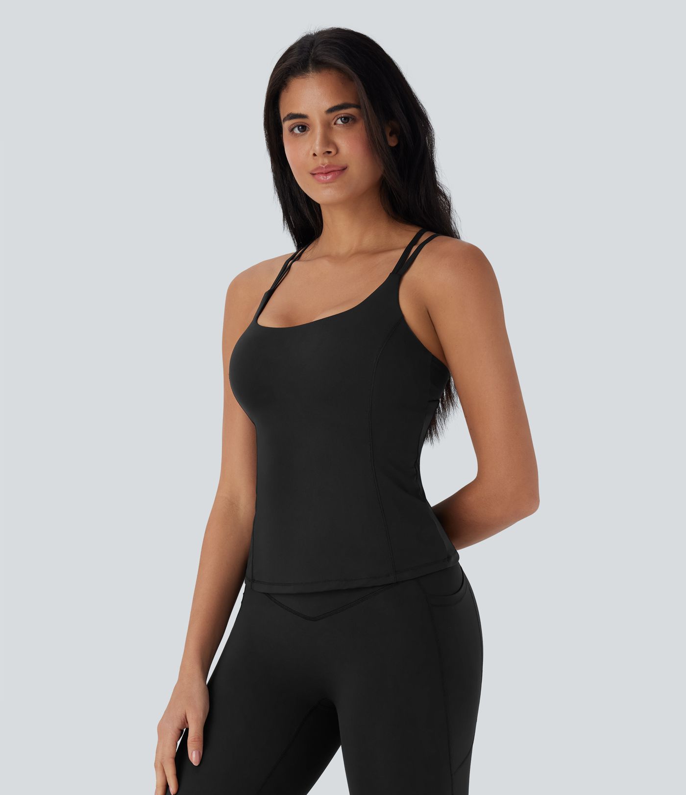 Halara UltraSculpt™ Cool Quick Dry Molded Cups Yoga Cami Top-UPF50+