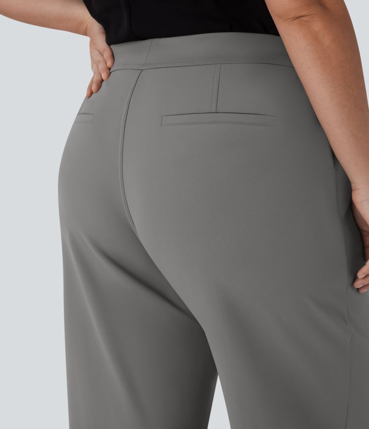 Halara Flex™ High Waisted Ankle Length Tapered Work Plus Size Pants with Pockets