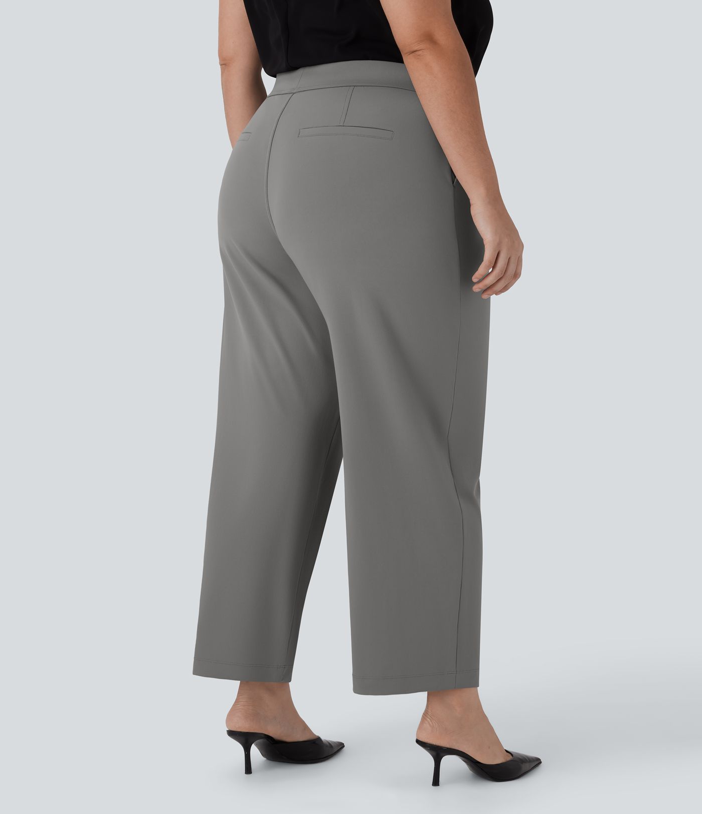 Halara Flex™ DayStretch High Waisted Ankle Length Tapered Work Plus Size Pants with Pockets