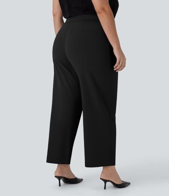 Halara Flex™ DayStretch High Waisted Ankle Length Tapered Work Plus Size Trousers with Pockets