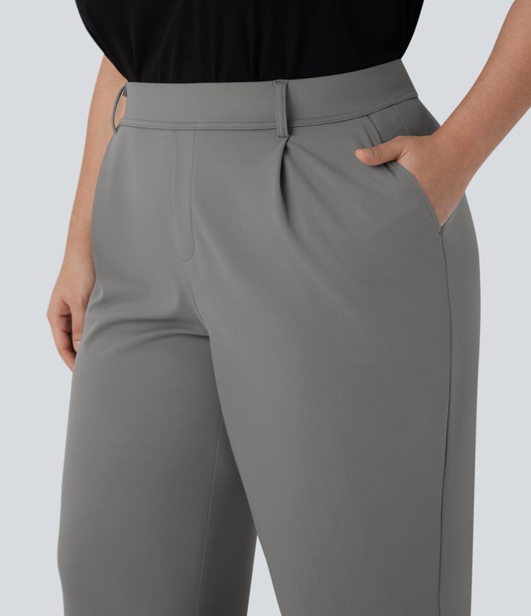 Halara Flex™ High Waisted Ankle Length Tapered Work Plus Size Pants with Pockets