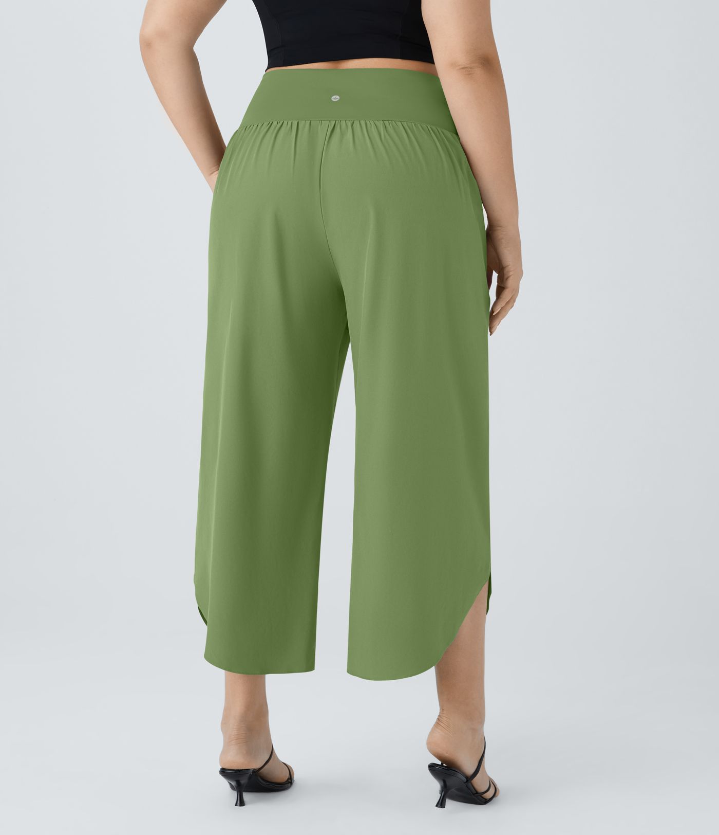 Breezeful™ High Waisted Crossover Pocket Quick Dry Plus Size Pants