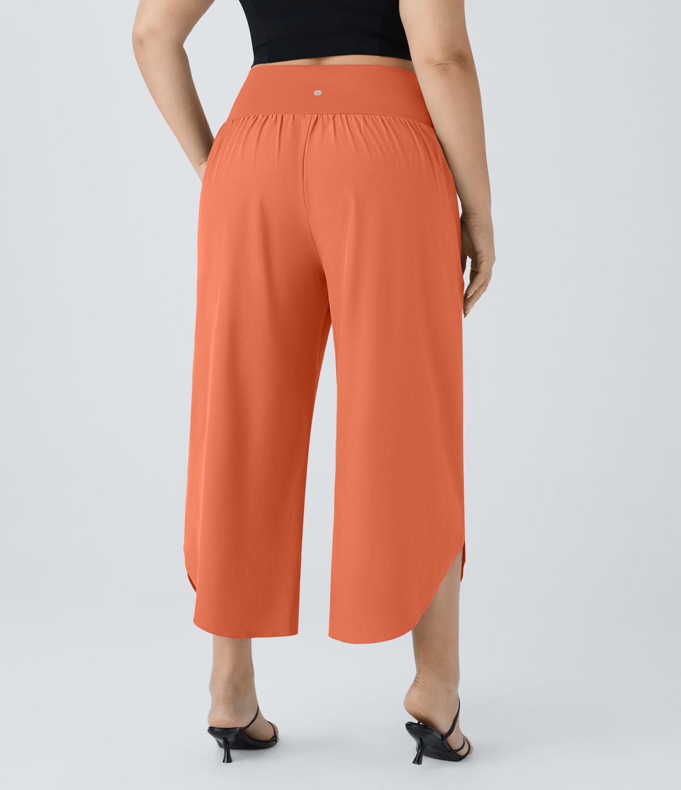 Breezeful™ High Waisted Crossover Pocket Quick Dry Plus Size Pants