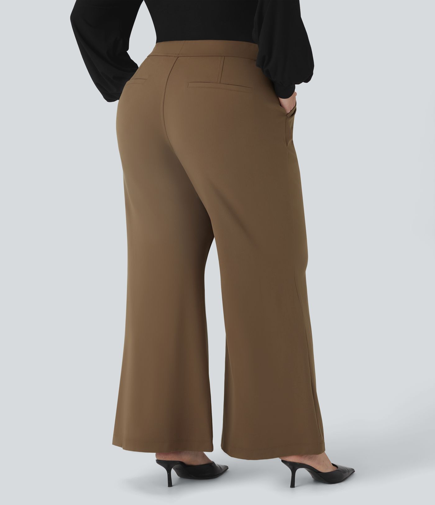 Halara Flex™ DayStretch High Waisted Work Plus Size Flare Pants with Pockets