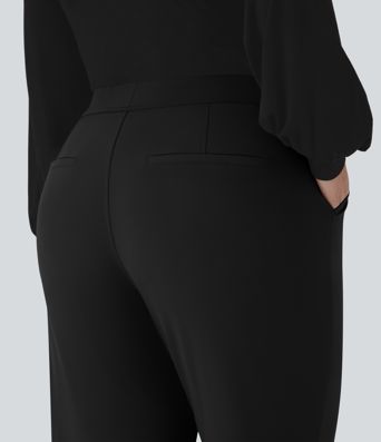 Halara Flex™ DayStretch High Waisted Work Plus Size Flare Trousers with Pockets