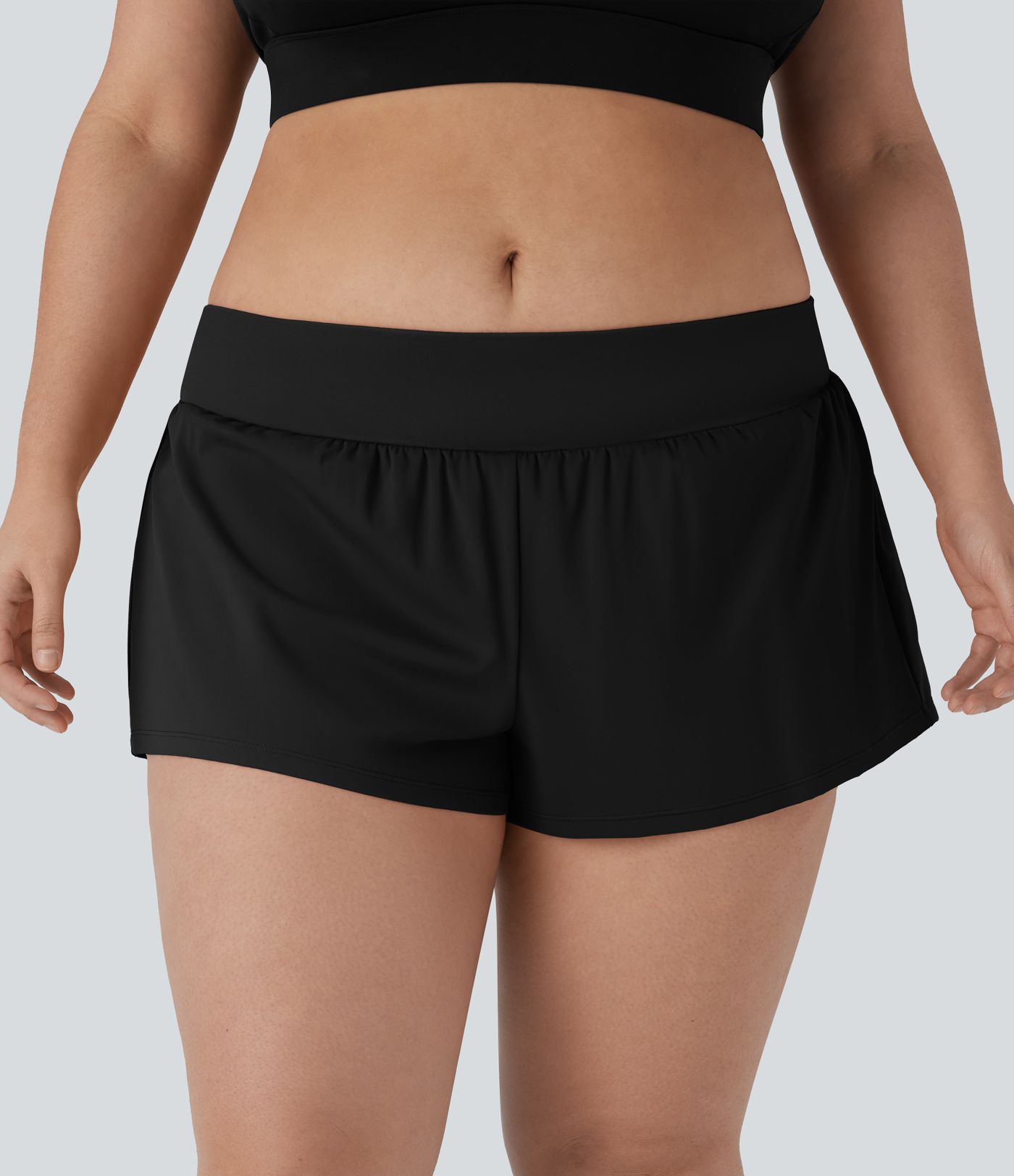 Shorts de yoga 2 en 1 Softlyzero™ Airy de tiro bajo con cordón interior con tacto fresco y bolsillos en talla grande Shorts de yoga 2 en 1 Softlyzero™ Airy de tiro bajo con cordón interior con tacto fresco y bolsillos en talla grande