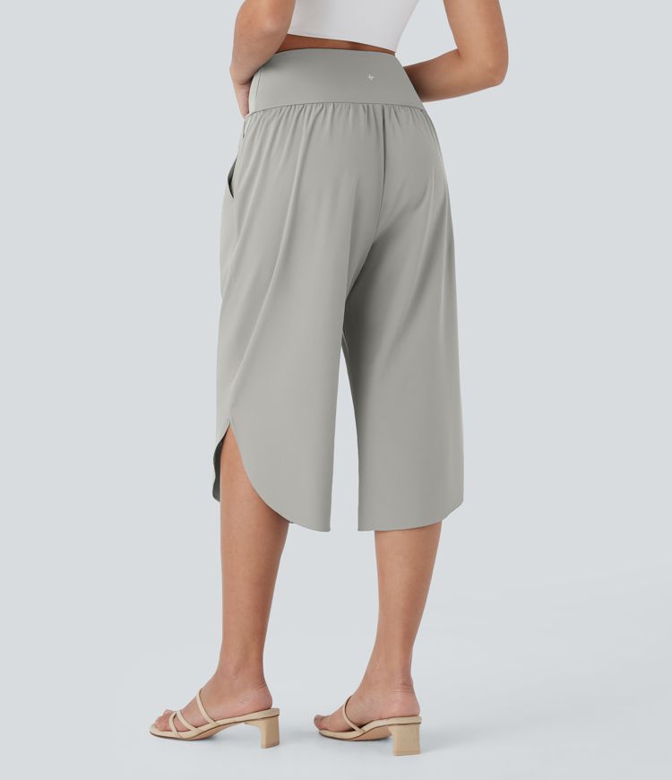 Breezeful™ High Waisted Crossover Pocket Quick Dry Capri Pants