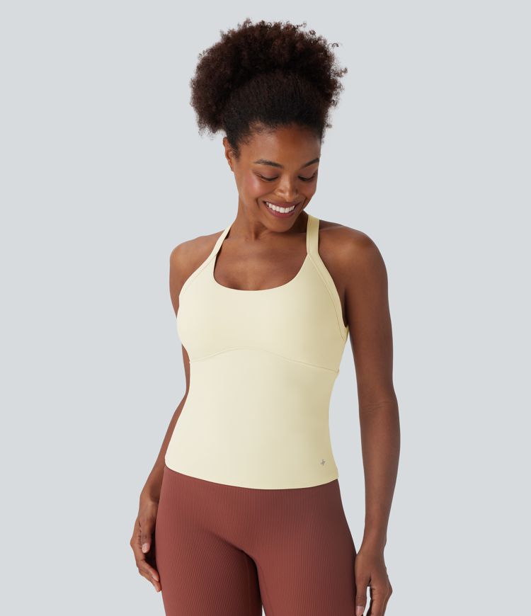 SoftlyZero™ Plush Cut Out Yoga Tank Top A-C Cups