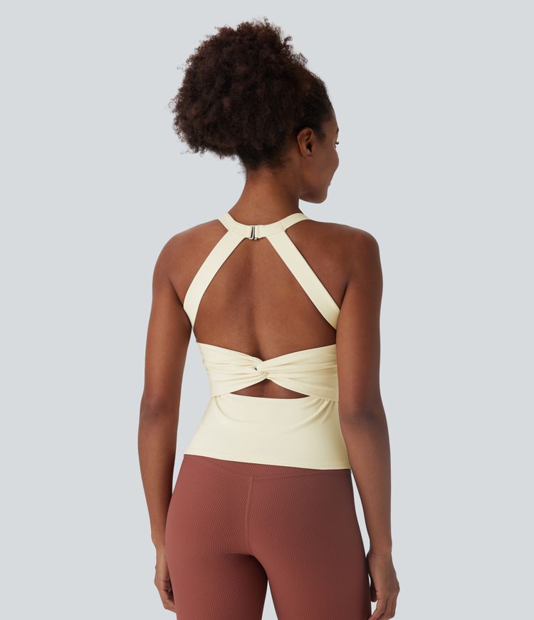SoftlyZero™ Plush Cut Out Yoga Tank Top A-C Cups