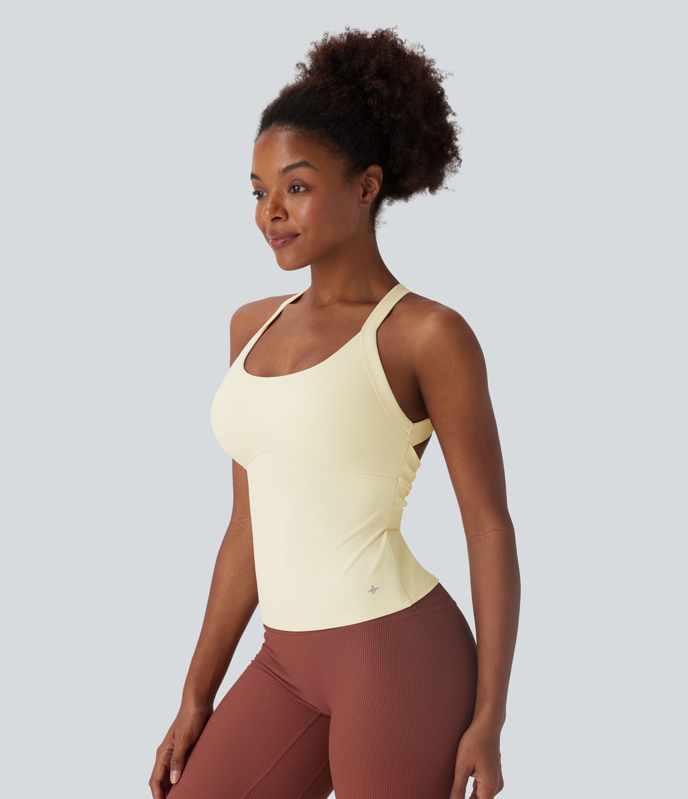 SoftlyZero™ Plush Cut Out Yoga Tank Top A-C Cups