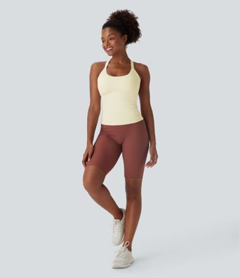SoftlyZero™ Plush Cut Out Yoga Tank Top A-C Cups