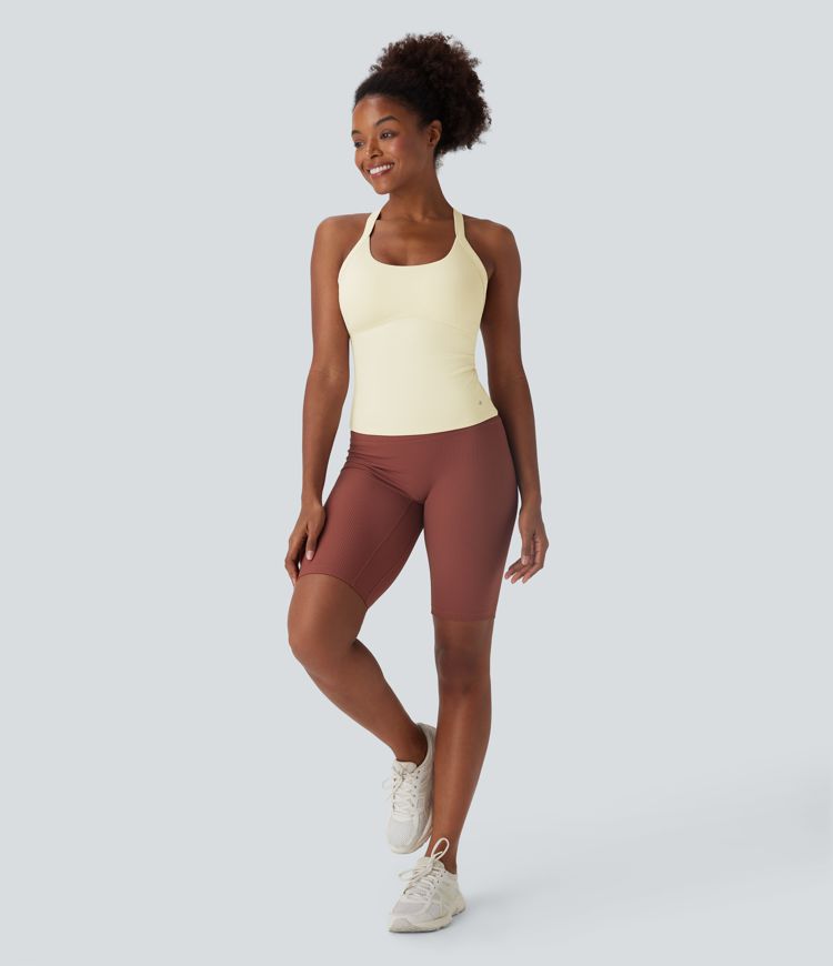 SoftlyZero™ Plush Cut Out Yoga Tank Top A-C Cups
