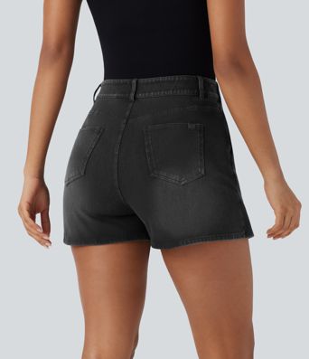 Halara Flex™ High Waisted Pockets Wrapped Washed Denim Casual Skort Halara Flex™ High Waisted Pockets Wrapped Washed Denim Casual Skort