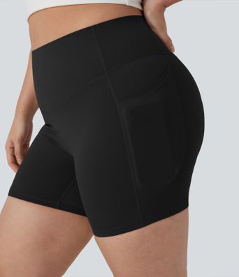 Short cycliste 12,5 cm d'entraînement gainant taille haute grande taille avec poches Halara UltraSculpt™ Short cycliste 12,5 cm d'entraînement gainant taille haute grande taille avec poches Halara UltraSculpt™