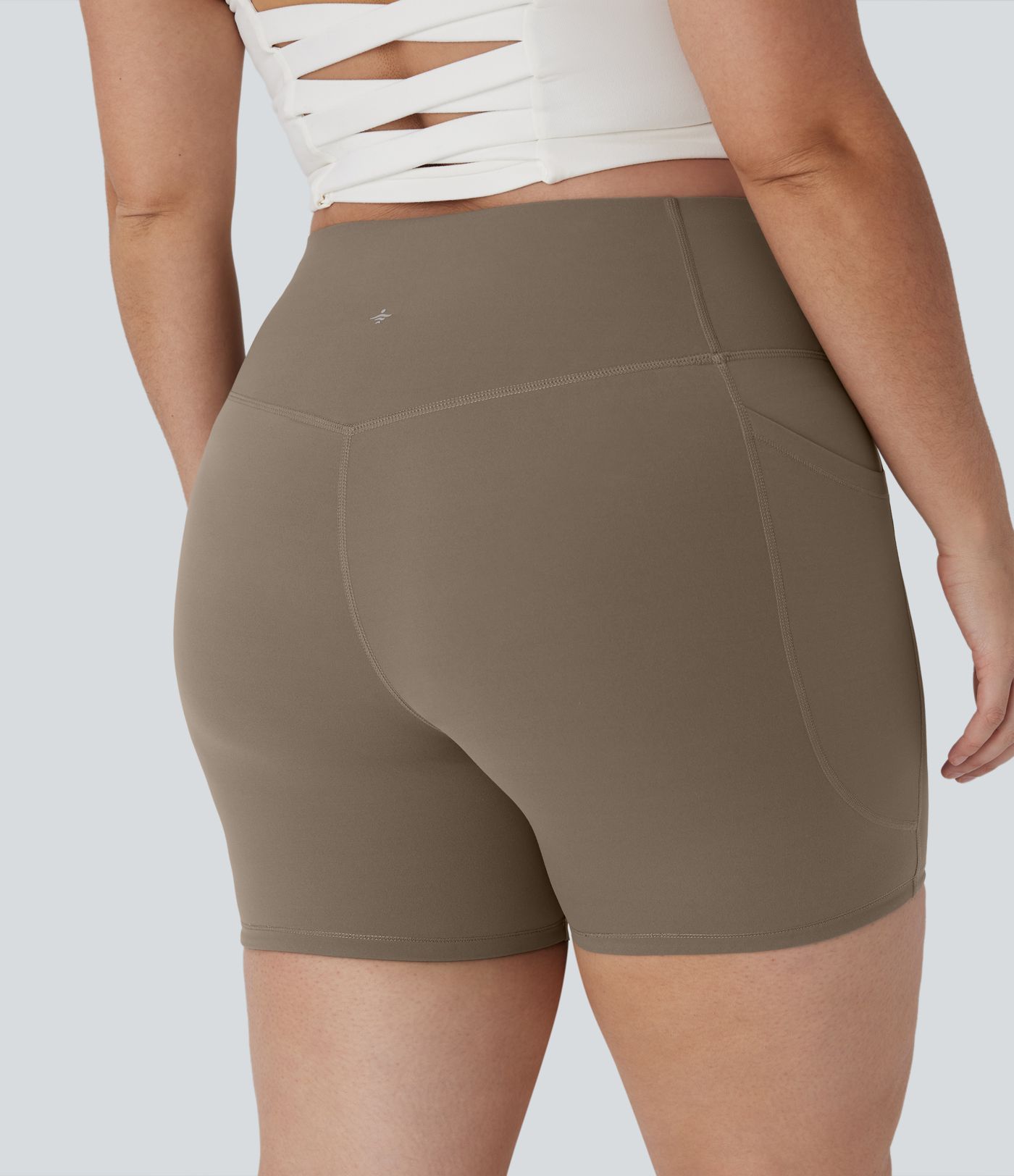 Plus Size Halara UltraSculpt™ High Waisted Tummy Control Shaping Training Biker Shorts 5'' with Pockets